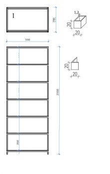 Стелаж металевий №1