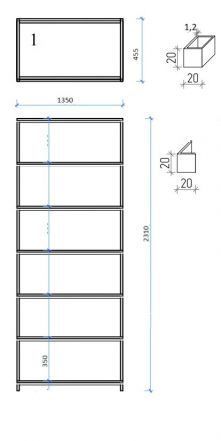 Стелаж металевий №2