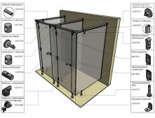 САНИТАРНО-ТЕХНИЧЕСКИЕ ПЕРЕГОРОДКИ №1 ИЗ HPL